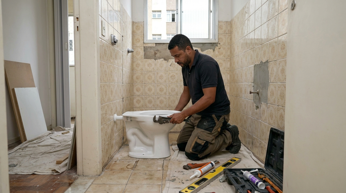 Reforço de vedação sanitária em Santo André-SP